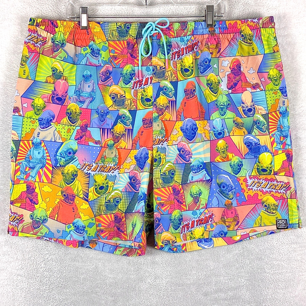 Rsvlts x Star Wars Shorts Men 3XL Admiral Ackbar It's A Trap Hybrid Beach Summer